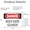 Signmission Keep Gate Closed, 7 in W x Rectangle, Vinyl Decal OS-2PACK-DS-D-57-L-1387 - alternate 6